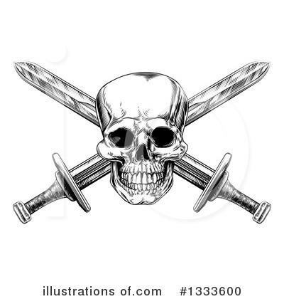Royalty-Free (RF) Skull Clipart Illustration by AtStockIllustration - Stock Sample #1333600