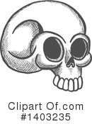 Skull Clipart #1403235 by Vector Tradition SM