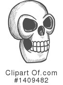 Skull Clipart #1409482 by Vector Tradition SM