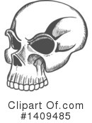 Skull Clipart #1409485 by Vector Tradition SM