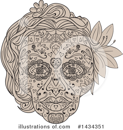 Royalty-Free (RF) Skull Clipart Illustration by patrimonio - Stock Sample #1434351