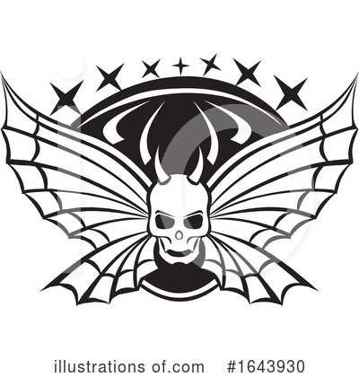 Winged Skull Clipart #1643930 by Morphart Creations