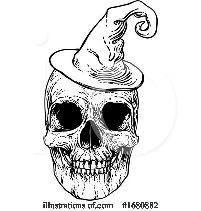 Royalty-Free (RF) Skull Clipart Illustration by AtStockIllustration - Stock Sample #1680882