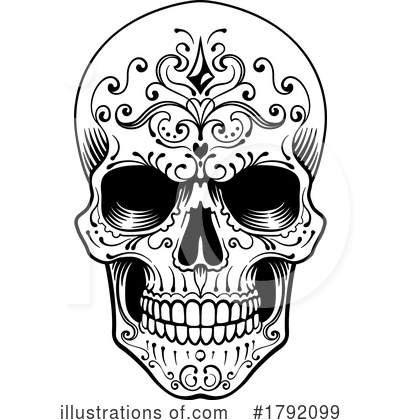 Royalty-Free (RF) Skull Clipart Illustration by AtStockIllustration - Stock Sample #1792099