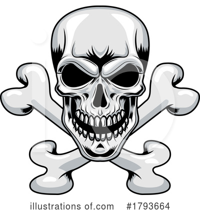 Skull And Crossbones Clipart #1793664 by Hit Toon