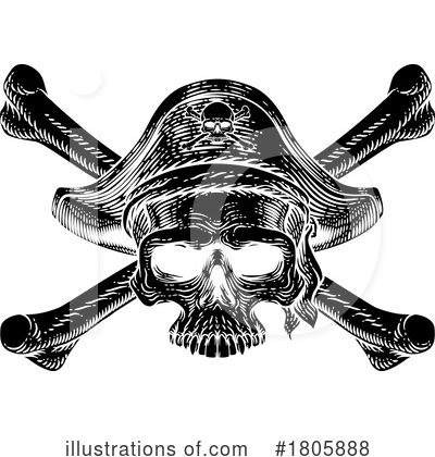 Pirate Hat Clipart #1805888 by AtStockIllustration
