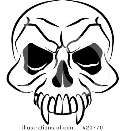 Vampire Skull Clipart #20770 by AtStockIllustration