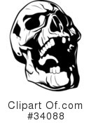 Skull Clipart #34088 by Lawrence Christmas Illustration