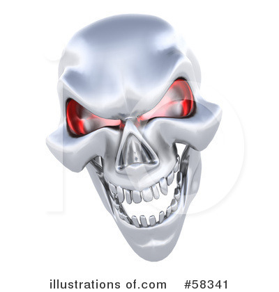 Royalty-Free (RF) Skull Clipart Illustration by KJ Pargeter - Stock Sample #58341