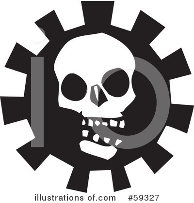 Royalty-Free (RF) Skull Clipart Illustration by xunantunich - Stock Sample #59327