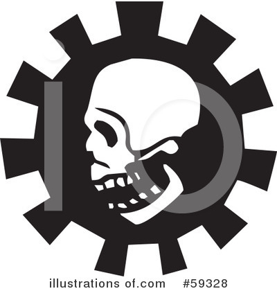 Royalty-Free (RF) Skull Clipart Illustration by xunantunich - Stock Sample #59328