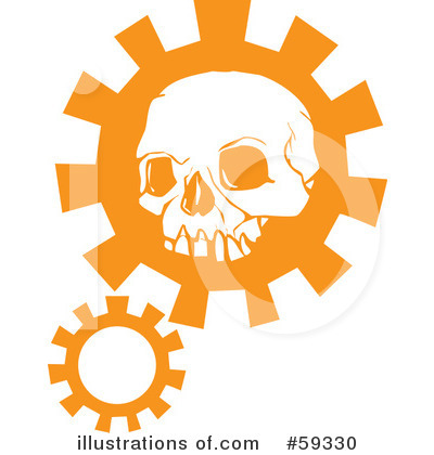 Royalty-Free (RF) Skull Clipart Illustration by xunantunich - Stock Sample #59330