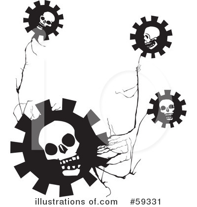Royalty-Free (RF) Skull Clipart Illustration by xunantunich - Stock Sample #59331