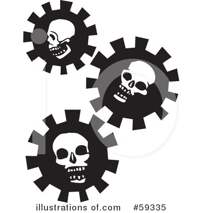 Royalty-Free (RF) Skull Clipart Illustration by xunantunich - Stock Sample #59335