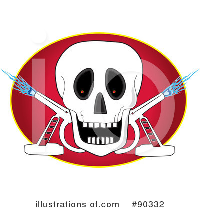 Royalty-Free (RF) Skull Clipart Illustration by Maria Bell - Stock Sample #90332