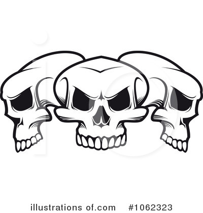 Royalty-Free (RF) Skulls Clipart Illustration by Vector Tradition SM - Stock Sample #1062323