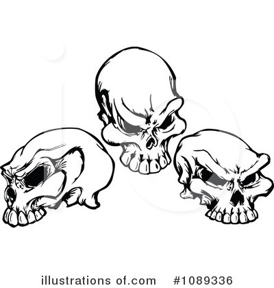 Royalty-Free (RF) Skulls Clipart Illustration by Chromaco - Stock Sample #1089336