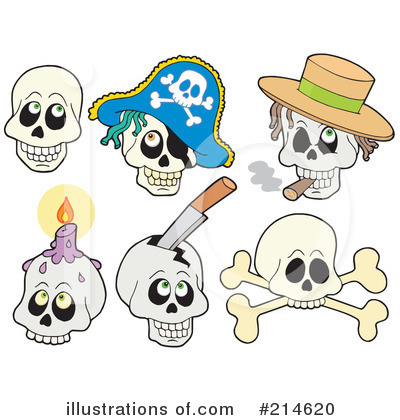 Royalty-Free (RF) Skulls Clipart Illustration by visekart - Stock Sample #214620