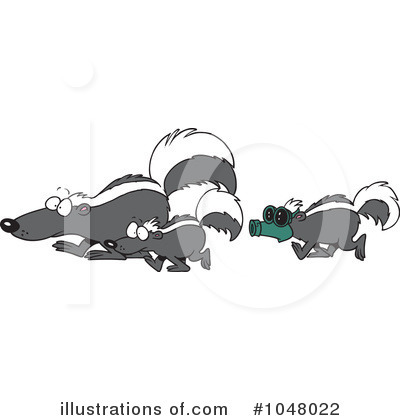 Royalty-Free (RF) Skunk Clipart Illustration by toonaday - Stock Sample #1048022