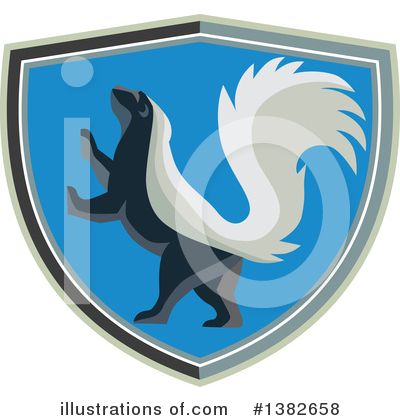 Royalty-Free (RF) Skunk Clipart Illustration by patrimonio - Stock Sample #1382658