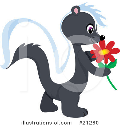 Royalty-Free (RF) Skunk Clipart Illustration by Maria Bell - Stock Sample #21280