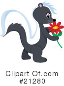 Skunk Clipart #21280 by Maria Bell
