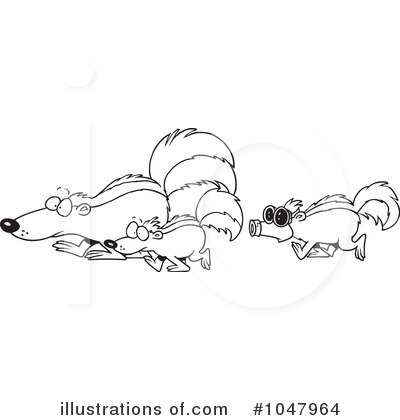 Skunk Clipart #1047964 by toonaday
