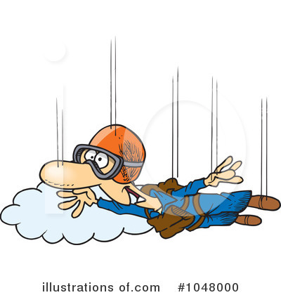 Royalty-Free (RF) Skydiving Clipart Illustration by toonaday - Stock Sample #1048000