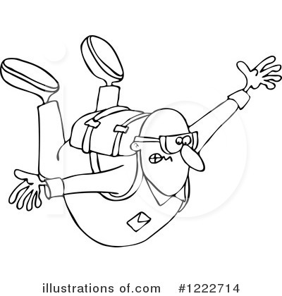 Royalty-Free (RF) Skydiving Clipart Illustration by djart - Stock Sample #1222714