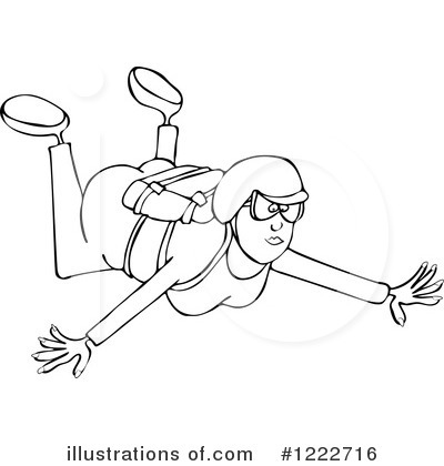 Royalty-Free (RF) Skydiving Clipart Illustration by djart - Stock Sample #1222716
