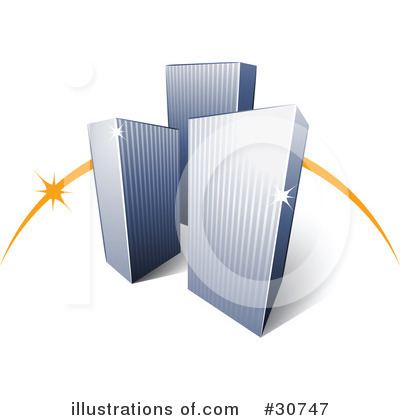 Royalty-Free (RF) Skyscrapers Clipart Illustration by beboy - Stock Sample #30747