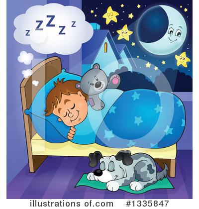 Royalty-Free (RF) Sleeping Clipart Illustration by visekart - Stock Sample #1335847