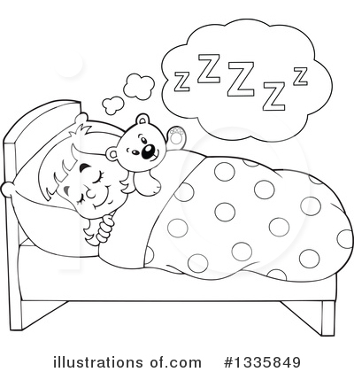 Royalty-Free (RF) Sleeping Clipart Illustration by visekart - Stock Sample #1335849