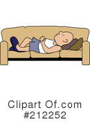 Sleeping On A Couch Clipart #212252 by Pams Clipart
