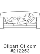 Sleeping On A Couch Clipart #212253 by Pams Clipart