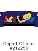 Sleeping On A Couch Clipart #212256 by Pams Clipart