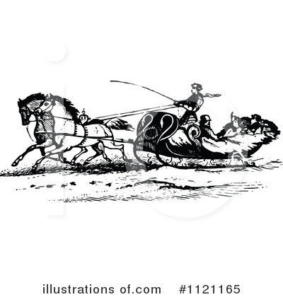 Royalty-Free (RF) Sleigh Clipart Illustration by Prawny Vintage - Stock Sample #1121165