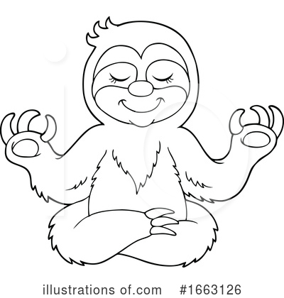 Royalty-Free (RF) Sloth Clipart Illustration by visekart - Stock Sample #1663126