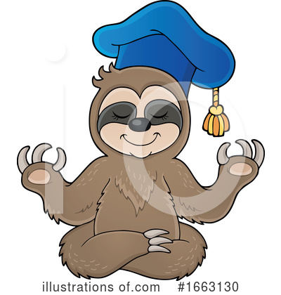 Royalty-Free (RF) Sloth Clipart Illustration by visekart - Stock Sample #1663130