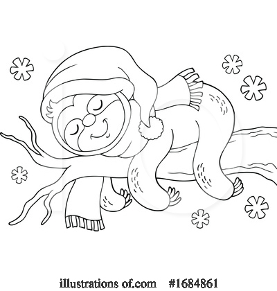 Royalty-Free (RF) Sloth Clipart Illustration by visekart - Stock Sample #1684861
