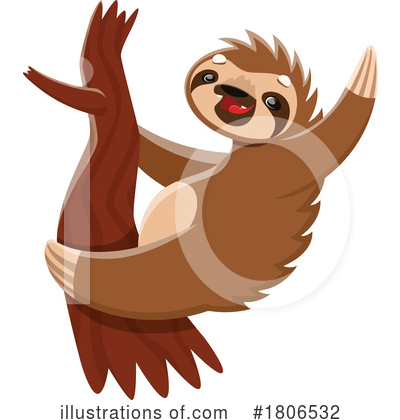 Royalty-Free (RF) Sloth Clipart Illustration by Vector Tradition SM - Stock Sample #1806532