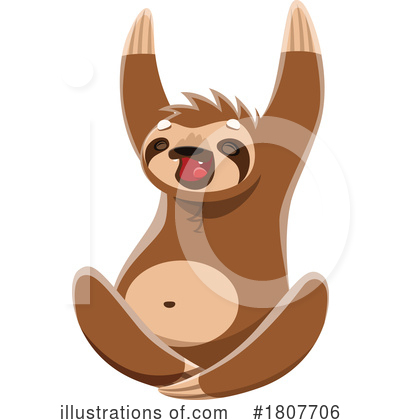 Royalty-Free (RF) Sloth Clipart Illustration by Vector Tradition SM - Stock Sample #1807706
