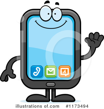 Royalty-Free (RF) Smart Phone Clipart Illustration by Cory Thoman - Stock Sample #1173494