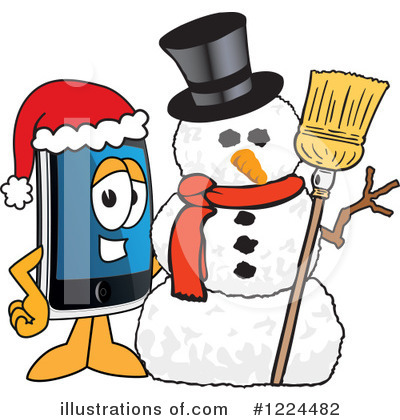 Royalty-Free (RF) Smart Phone Clipart Illustration by Mascot Junction - Stock Sample #1224482