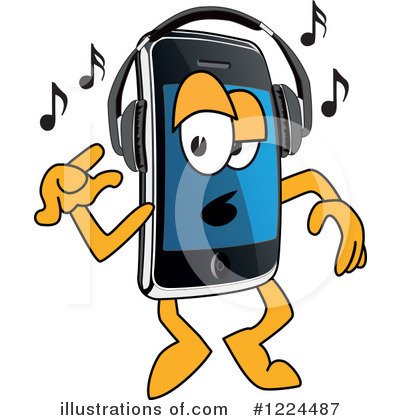 Royalty-Free (RF) Smart Phone Clipart Illustration by Mascot Junction - Stock Sample #1224487