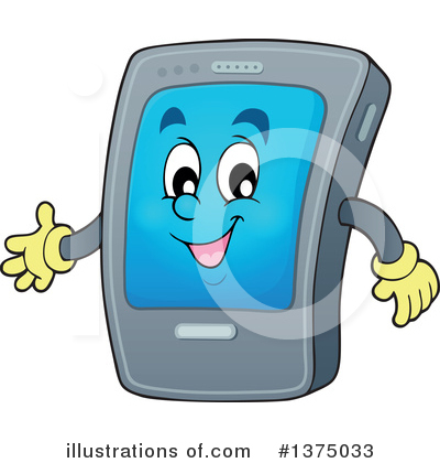 Royalty-Free (RF) Smart Phone Clipart Illustration by visekart - Stock Sample #1375033