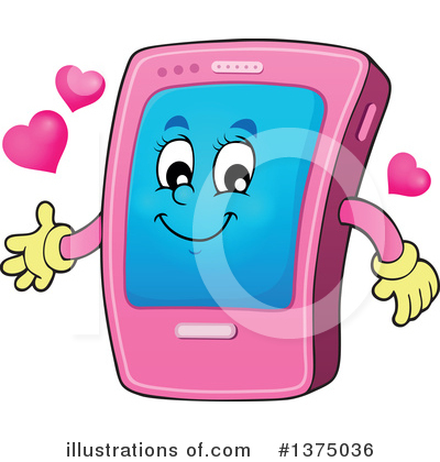 Royalty-Free (RF) Smart Phone Clipart Illustration by visekart - Stock Sample #1375036