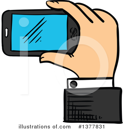 Cell Phones Clipart #1377831 by Vector Tradition SM