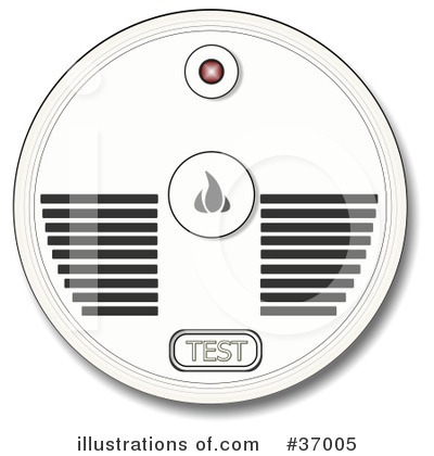 Royalty-Free (RF) Smoke Alarm Clipart Illustration by djart - Stock Sample #37005