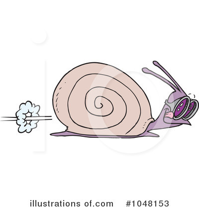 Royalty-Free (RF) Snail Clipart Illustration by toonaday - Stock Sample #1048153